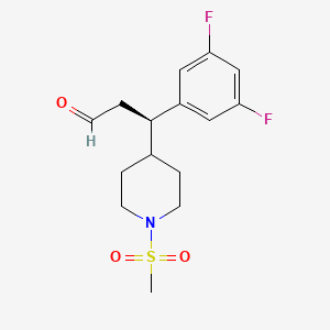 (R)-3-(3,5-Difluorophenyl)-3-(1-(methylsulfonyl)piperidin-4-yl)propanal