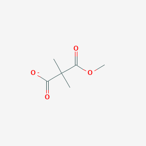 molecular formula C6H9O4- B8708548 Propanedioic acid, 2,2-dimethyl-, 1-methyl ester 
