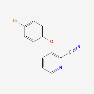 molecular formula C12H7BrN2O B8708599 3-(4-Bromophenoxy)picolinonitrile 