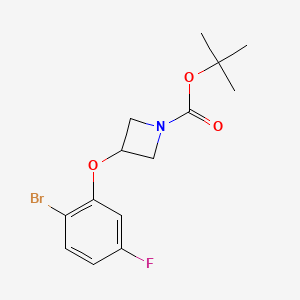 molecular formula C14H17BrFNO3 B8708613 Tert-butyl 3-(2-bromo-5-fluorophenoxy)azetidine-1-carboxylate 