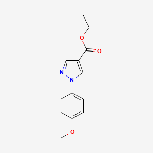 molecular formula C13H14N2O3 B8708637 1-(4-Methoxyphenyl)-1H-pyrazole-4-carboxylic acid ethyl ester CAS No. 110821-34-6
