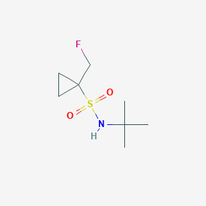 molecular formula C8H16FNO2S B8708730 N-(Tert-butyl)-1-(fluoromethyl)cyclopropane-1-sulfonamide 