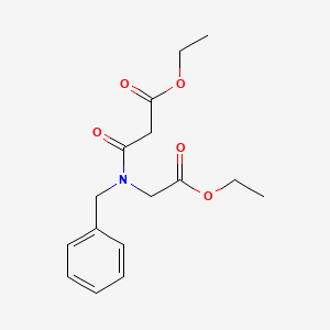 molecular formula C16H21NO5 B8708947 Propanoic acid, 3-[(2-ethoxy-2-oxoethyl)(phenylmethyl)amino]-3-oxo-, ethyl ester 