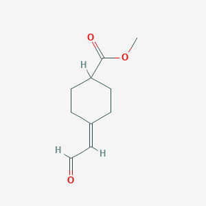 molecular formula C10H14O3 B8709020 Methyl 4-(2-oxoethylidene)cyclohexane-1-carboxylate CAS No. 116289-14-6