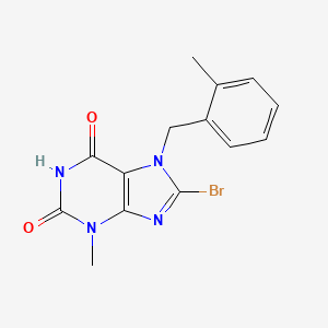 8-Bromo-3-methyl-7-(2-methylbenzyl)-3,7-dihydropurine-2,6-dione