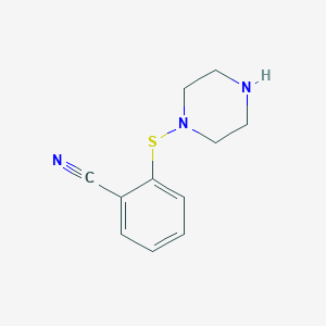 2-[(Piperazin-1-yl)sulfanyl]benzonitrile