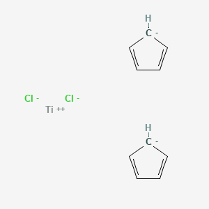 molecular formula C10H10Cl2Ti-2 B8709344 Cyclopenta-1,3-diene;titanium(2+);dichloride 