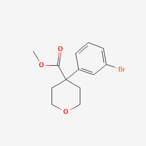 molecular formula C13H15BrO3 B8709453 Methyl 4-(3-bromophenyl)tetrahydro-2H-pyran-4-carboxylate 