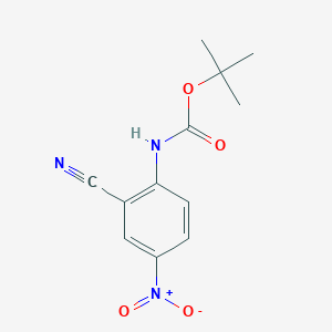 molecular formula C12H13N3O4 B8709458 2-(Boc-amino)-5-nitrobenzonitrile 