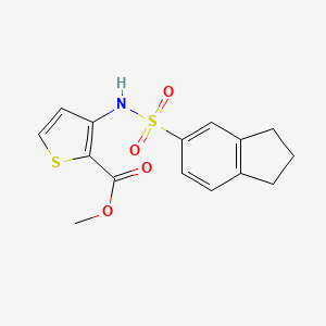 Methyl 3-(2,3-dihydro-1H-indene-5-sulfonamido)thiophene-2-carboxylate