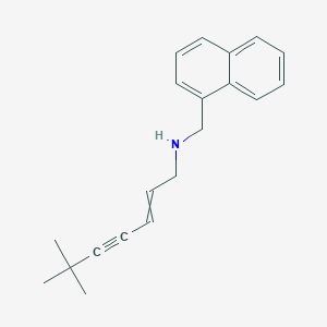 molecular formula C20H23N B8709480 N-(6,6-dimethyl-2-hepten-4-ynyl)-1-naphthalenemethanamine 