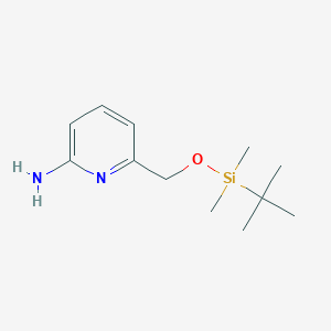 molecular formula C12H22N2OSi B8709528 6-({[Tert-butyl(dimethyl)silyl]oxy}methyl)pyridin-2-amine CAS No. 329794-16-3
