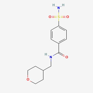molecular formula C13H18N2O4S B8709538 N-(oxan-4-ylmethyl)-4-sulfamoylbenzamide 