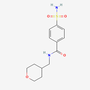molecular formula C13H18N2O4S B8709538 4-sulfamoyl-N-((tetrahydro-2H-pyran-4-yl)methyl)benzamide 
