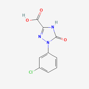 molecular formula C9H6ClN3O3 B8709560 1-(3-Chlorophenyl)-5-oxo-4,5-dihydro-1H-[1,2,4]triazole-3-carboxylic Acid 