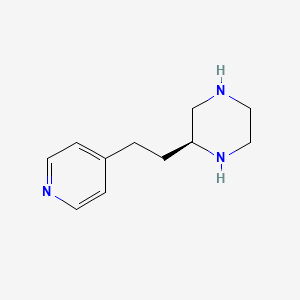 molecular formula C11H17N3 B8709717 (2S)-2-(2-PYRIDIN-4-YLETHYL)PIPERAZINE 