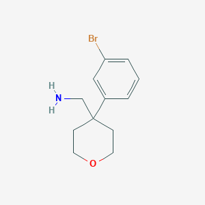 molecular formula C12H16BrNO B8709723 (4-(3-bromophenyl)tetrahydro-2H-pyran-4-yl)methanamine 
