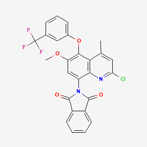 2-Chloro-6-methoxy-4-methyl-8-phthalimido-5-[3-trifluoromethylphenoxy]quinoline