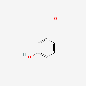 molecular formula C11H14O2 B8709754 2-Methyl-5-(3-methyloxetan-3-yl)phenol 