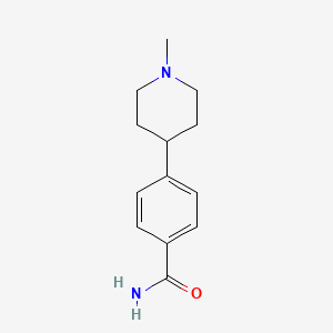 molecular formula C13H18N2O B8709759 4-(1-Methylpiperidin-4-yl)benzamide 