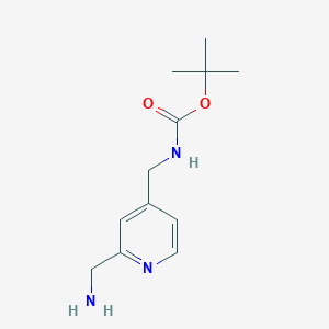 molecular formula C12H19N3O2 B8709788 Tert-butyl (2-(aminomethyl)pyridin-4-yl)methylcarbamate 