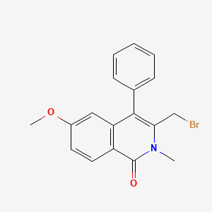 3-(bromomethyl)-6-methoxy-2-methyl-4-phenylisoquinolin-1(2H)-one