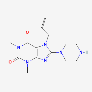 7-Allyl-1,3-dimethyl-8-(piperazin-1-yl)-3,7-dihydropurine-2,6-dione