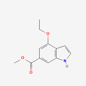 molecular formula C12H13NO3 B8709933 methyl 4-ethoxy-1H-indole-6-carboxylate 