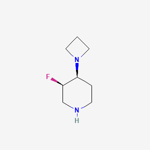 molecular formula C8H15FN2 B8709993 cis-4-(Azetidin-1-yl)-3-fluoropiperidine 