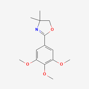 molecular formula C14H19NO4 B8710027 4,4-Dimethyl-2-(3,4,5-trimethoxyphenyl)-4,5-dihydro-1,3-oxazole CAS No. 116541-56-1