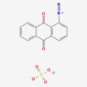 molecular formula C14H8N2O6S B8710086 9,10-Dihydro-9,10-dioxoanthracenediazonium hydrogen sulphate CAS No. 82-37-1