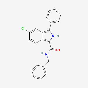 molecular formula C22H17ClN2O B8710450 N-Benzyl-5-chloro-3-phenyl-2H-isoindole-1-carboxamide CAS No. 61295-36-1