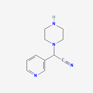 2-(Piperazin-1-YL)-2-(pyridin-3-YL)acetonitrile