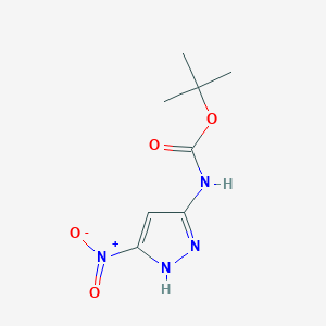 molecular formula C8H12N4O4 B8710693 tert-butyl 5-nitro-1H-pyrazol-3-ylcarbamate 