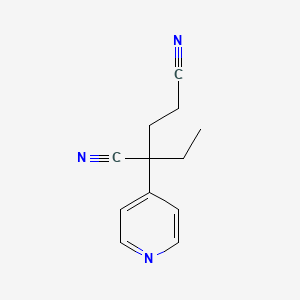 molecular formula C12H13N3 B8710742 2-Ethyl-2-(pyridin-4-yl)pentanedinitrile CAS No. 92788-12-0