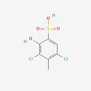 molecular formula C7H6Cl2O4S B8710787 Benzenesulfonic acid, 3,5-dichloro-2-hydroxy-4-methyl- CAS No. 71550-51-1
