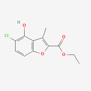 5-Chloro-4-hydroxy-3-methyl-benzofuran-2-carboxylic acid ethyl ester