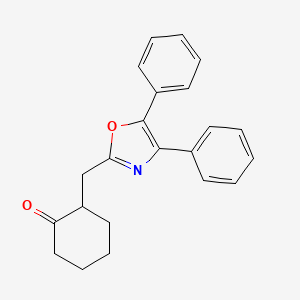 molecular formula C22H21NO2 B8710857 2-[(4,5-Diphenyl-1,3-oxazol-2-yl)methyl]cyclohexan-1-one CAS No. 89004-10-4
