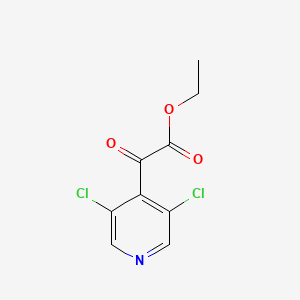 molecular formula C9H7Cl2NO3 B8710860 3,5-Dichloro-alpha-oxo-4-pyridineacetic acid ethyl ester 