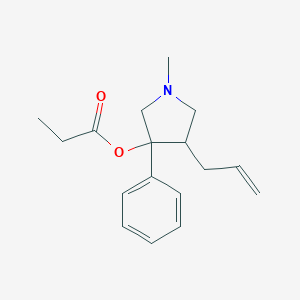 molecular formula C17H23NO2 B008711 4-Allyl-1-methyl-3-phenyl-3-pyrrolidinol propionate CAS No. 102280-72-8