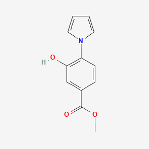 molecular formula C12H11NO3 B8711004 Methyl 3-hydroxy-4-(1H-pyrrol-1-yl)benzoate 