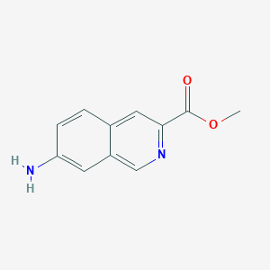 molecular formula C11H10N2O2 B8711043 Methyl 7-aminoisoquinoline-3-carboxylate 