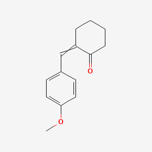 molecular formula C14H16O2 B8711048 Cyclohexanone, 2-[(4-methoxyphenyl)methylene]- CAS No. 5765-29-7