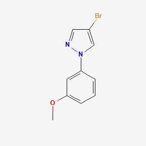 molecular formula C10H9BrN2O B8711067 4-Bromo-1-(3-methoxyphenyl)pyrazole 