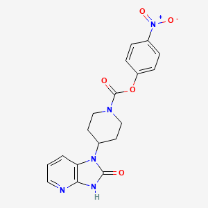 4-nitrophenyl 4-(2-oxo-2,3-dihydro-1H-imidazo[4,5-b]pyridin-1-yl)piperidine-1-carboxylate