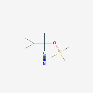molecular formula C9H17NOSi B8711169 Propanenitrile, 2-cyclopropyl-2-trimethylsilyloxy- CAS No. 912454-41-2