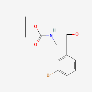 molecular formula C15H20BrNO3 B8711333 tert-Butyl ((3-(3-bromophenyl)oxetan-3-yl)methyl)carbamate 