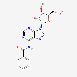 molecular formula C17H16FN5O4 B8711364 N-(9-((2R,3S,4R,5R)-3-Fluoro-4-hydroxy-5-(hydroxymethyl)tetrahydrofuran-2-yl)-9H-purin-6-yl)benzamide 
