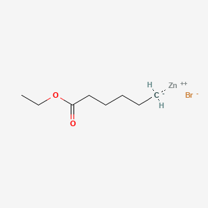 molecular formula C8H15BrO2Zn B8711400 Zinc,bromo(6-ethoxy-6-oxohexyl)- 