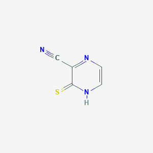 molecular formula C5H3N3S B8711469 3-Sulfanylpyrazine-2-carbonitrile 